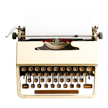 Vintage Typewriter with Blank Paper Ready for Creative Writing png