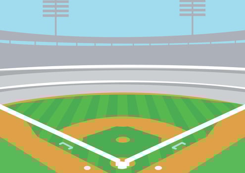 Baseball Field stadium Illustration Collection, American Baseball stadium Sport Isolated Equipment vector