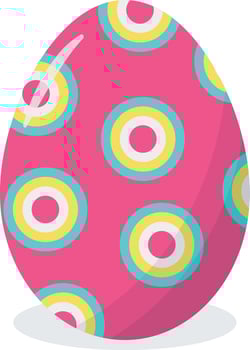Red Easter Eggs with Simple Pattern Design Style vector