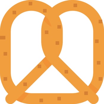 A pretzel icon on a white background vector