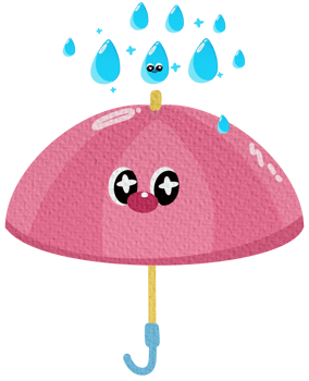 Weather vibes - Umbrella in the rain png