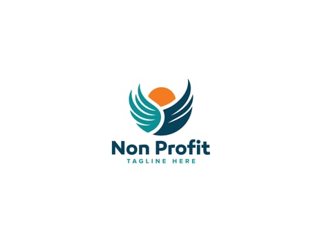 Trailblazing Non Profit Logos, Designs that Inspire Change with Wings Sun vector
