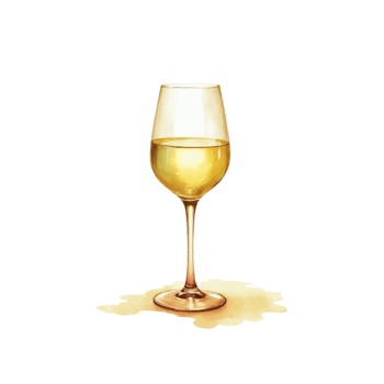 White wine in a glass png
