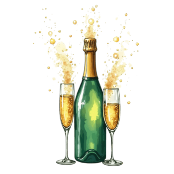bottle of white wine png