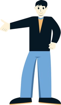 Businessman Illustration with Casual Clothes vector