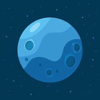 Moon with stars in dark sky vector