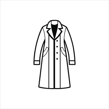 Fashionable Long Outerwear ClipArt vector