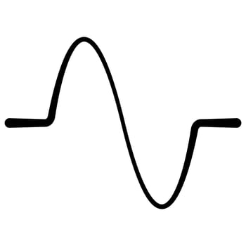 Pattern curve line, wavy waveform, sine amplitude vector
