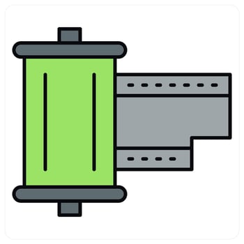 Camera Reel and film icon concept vector