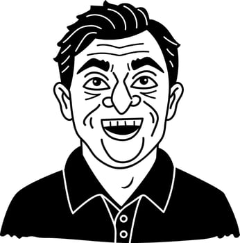 Laughing character icon in glyph style vector