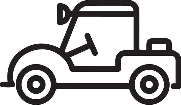 Golf car icon illustration vector
