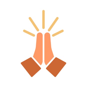 Folded Hands Icon Design vector