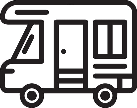 An icon of a camper van on a white background vector