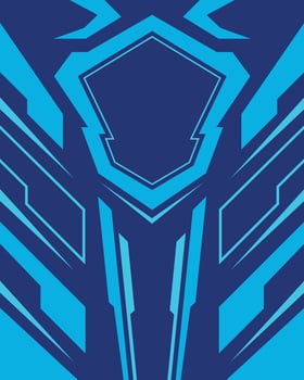 Abstract geometric stripes blue background for sublimation jersey vector