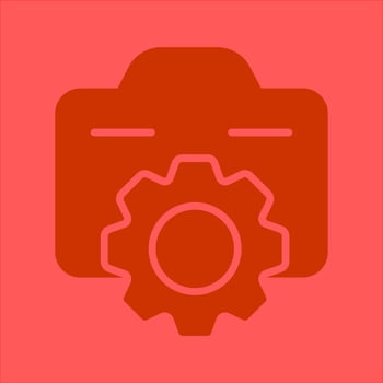 Photo Gear Icon Design vector