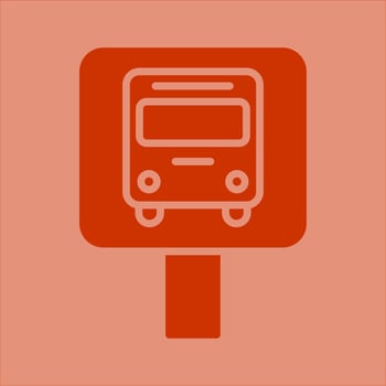 Bus Stop Icon Design vector