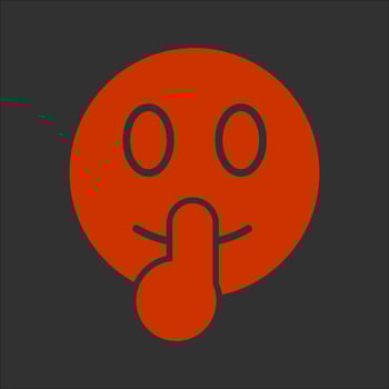 Shushing Face Icon Design vector
