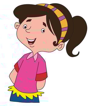 A cute girl smile isolated on white background vector
