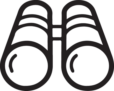 Binoculars icon illustration outline design vector