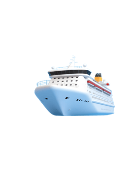 isolated 3d cruise ship on blank space png