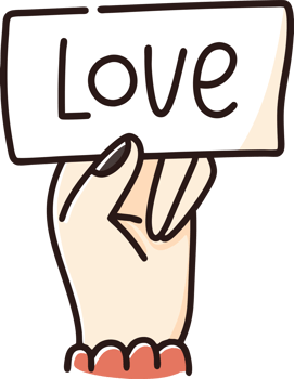 Hand holding note png