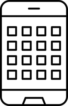 Mobile App Line Icon Design vector