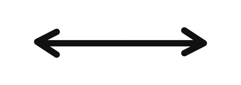 A black arrow pointing to the right vector