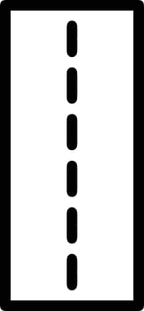 A black and white image of a road with a line vector