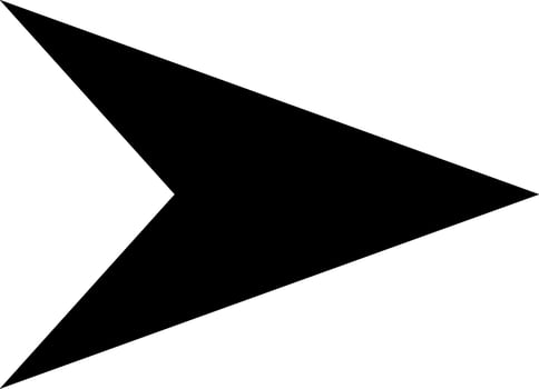 Simple black arrow pointing to the right on a clean white background, ideal for indicating direction, movement, or progress in various projects vector