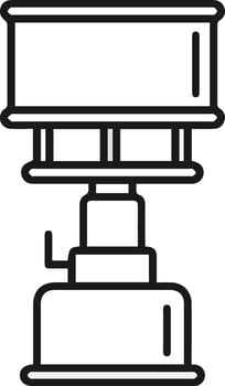 A black and white illustration of a stove vector
