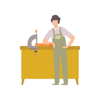 Professional Auto Mechanic Character in Uniform Working In Car Repair Service Illustration vector