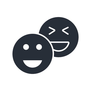 laugh icon. .Editable stroke.linear style sign for use web design,logo.Symbol illustration. vector