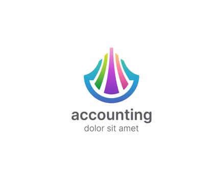 Accounting logo. Colorful finance logo icon vector