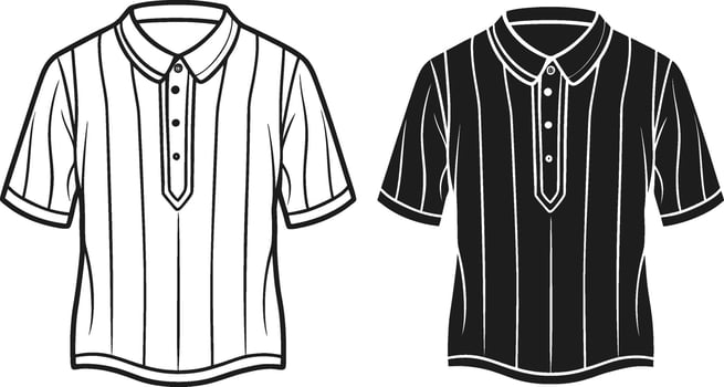 Minimal Henley Shirt Artistic Design vector