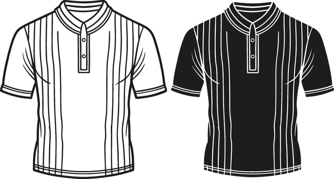 Rustic Henley Shirt Detailed Artwork vector