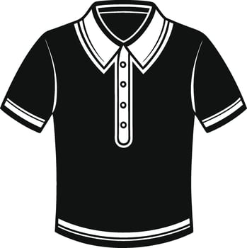 Retro Henley Shirt Sketch Illustration vector