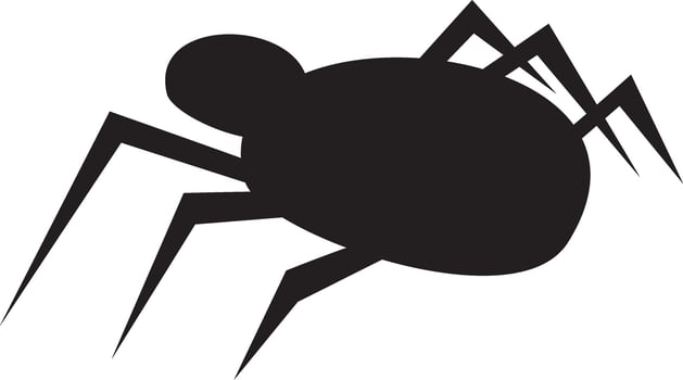 A black spider on a white background vector