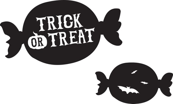 Trick or treat stencils vector