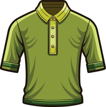 Vintage Style Henley Shirt Outlin vector