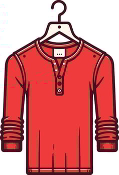 Crafted Henley Shirt vector