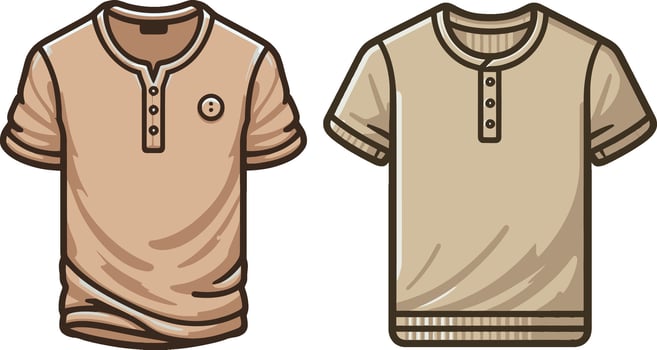 Artistic Henley Shirt Vintage Design vector