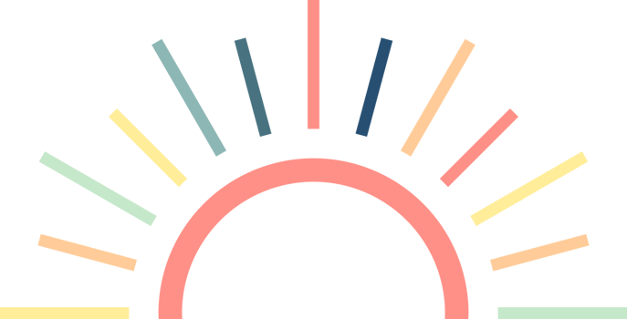 Cute rainbow sun icon png