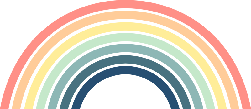 curve line seven colors rainbow boho minimal icon png