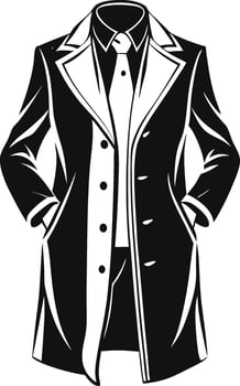 Elegant Man Overcoat Vintage Artwork vector