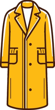 Classic Man Overcoat Outline Sketch vector