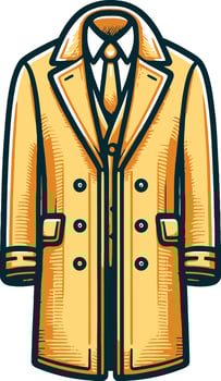 Timeless Overcoat Black Sketch vector