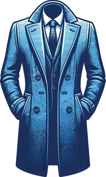 Classic Overcoat Monochrome vector