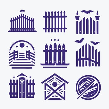 Ironclad Fences collection logo vector