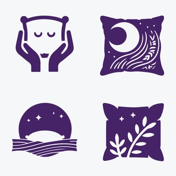 Snuggle Pillow Sleep Logo vector