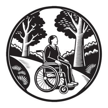 Disability silhouettes . vector